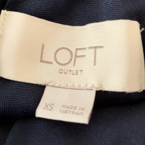 Loft Floral Blue Jersey Fit & Flare Adjustable Straps Mini Dress XS - Picture 2 of 5